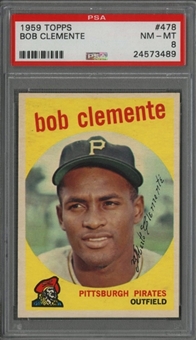 1959 Topps #478 Bob Clemente - PSA NM-MT 8